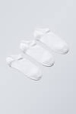 White - 3-pack Low Cotton Trainer Socks - 0