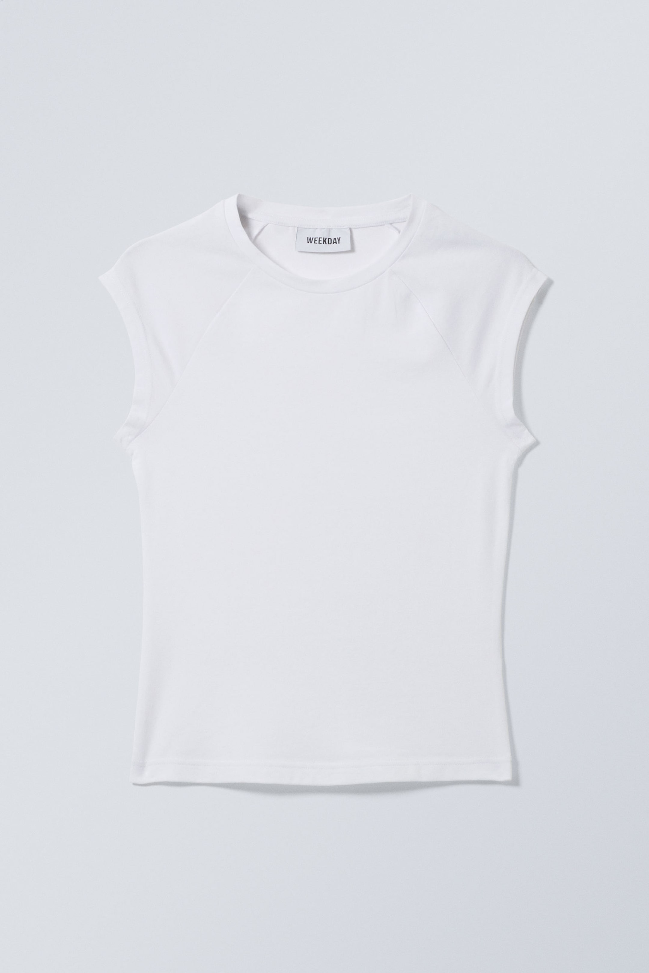 White - Short Sleeve Fitted Top - 0