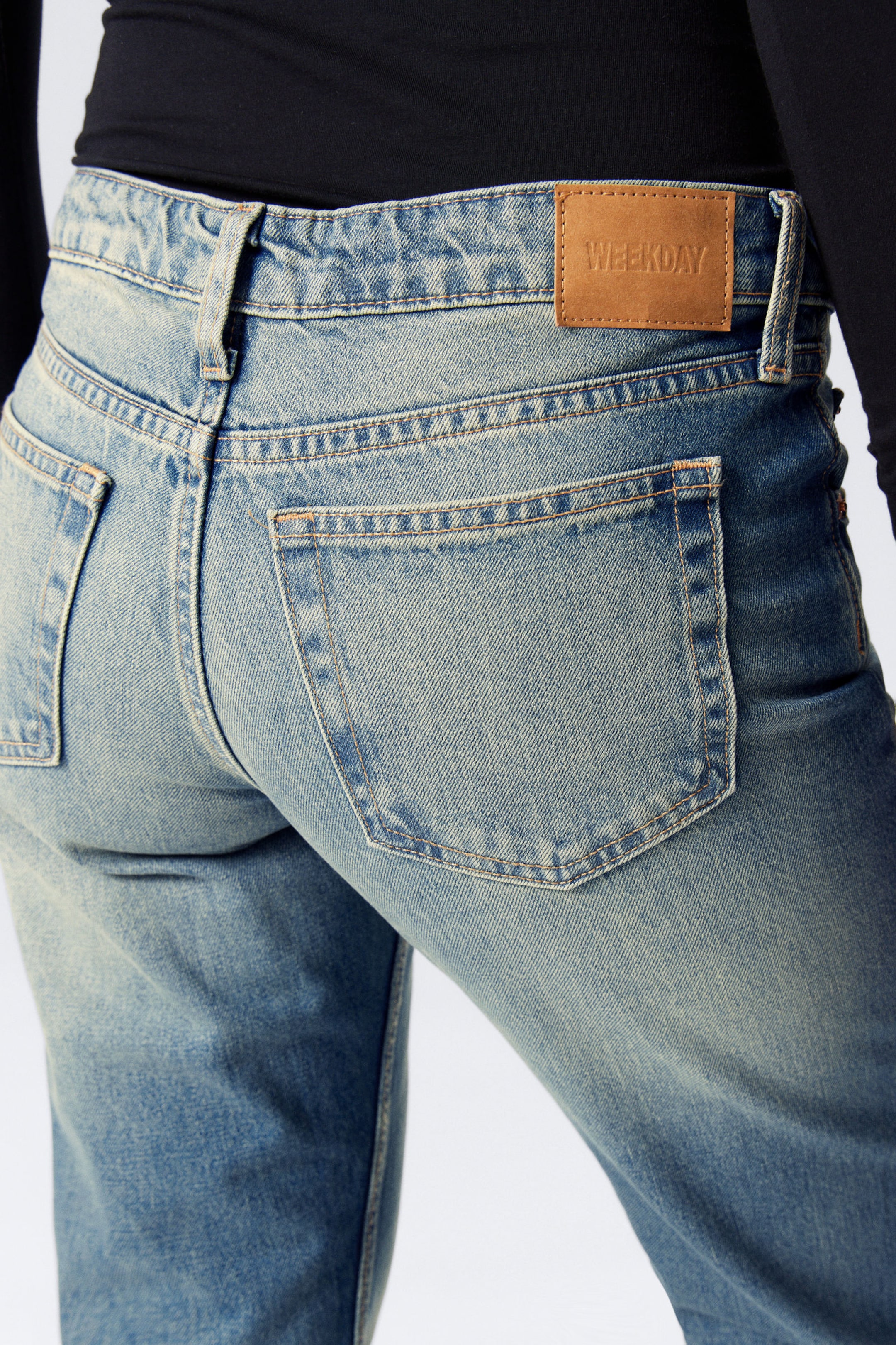 Jackpot Blue - Medium Blue - Arrow Low Rise Regular Straight Leg Jeans - 3