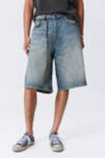 Cyan Dust - Mittelblau - Lockere Baggy-Jeansshorts Astro - 1