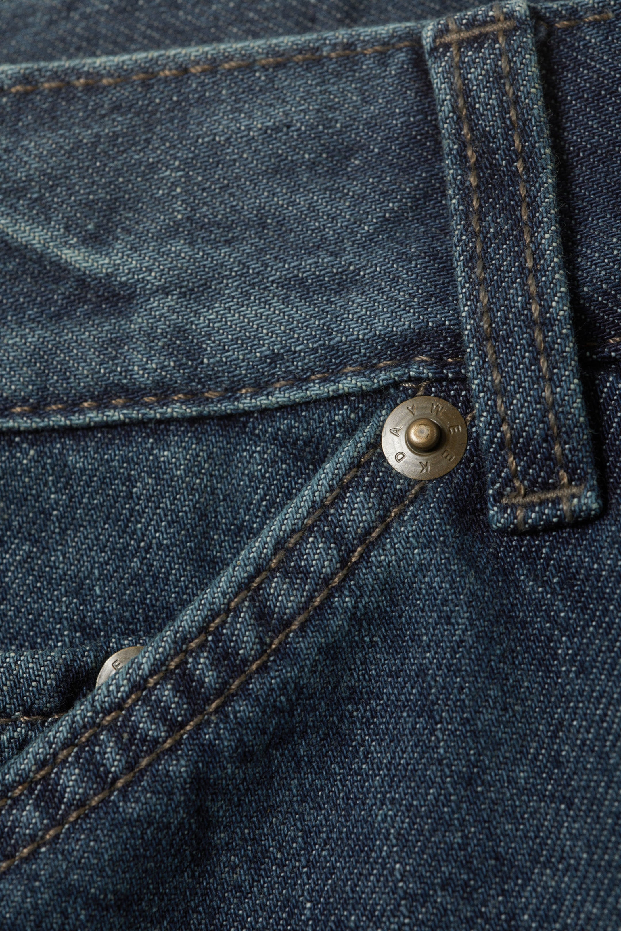 astro loose baggy shape jeans - Lake Blue - Medium Blue