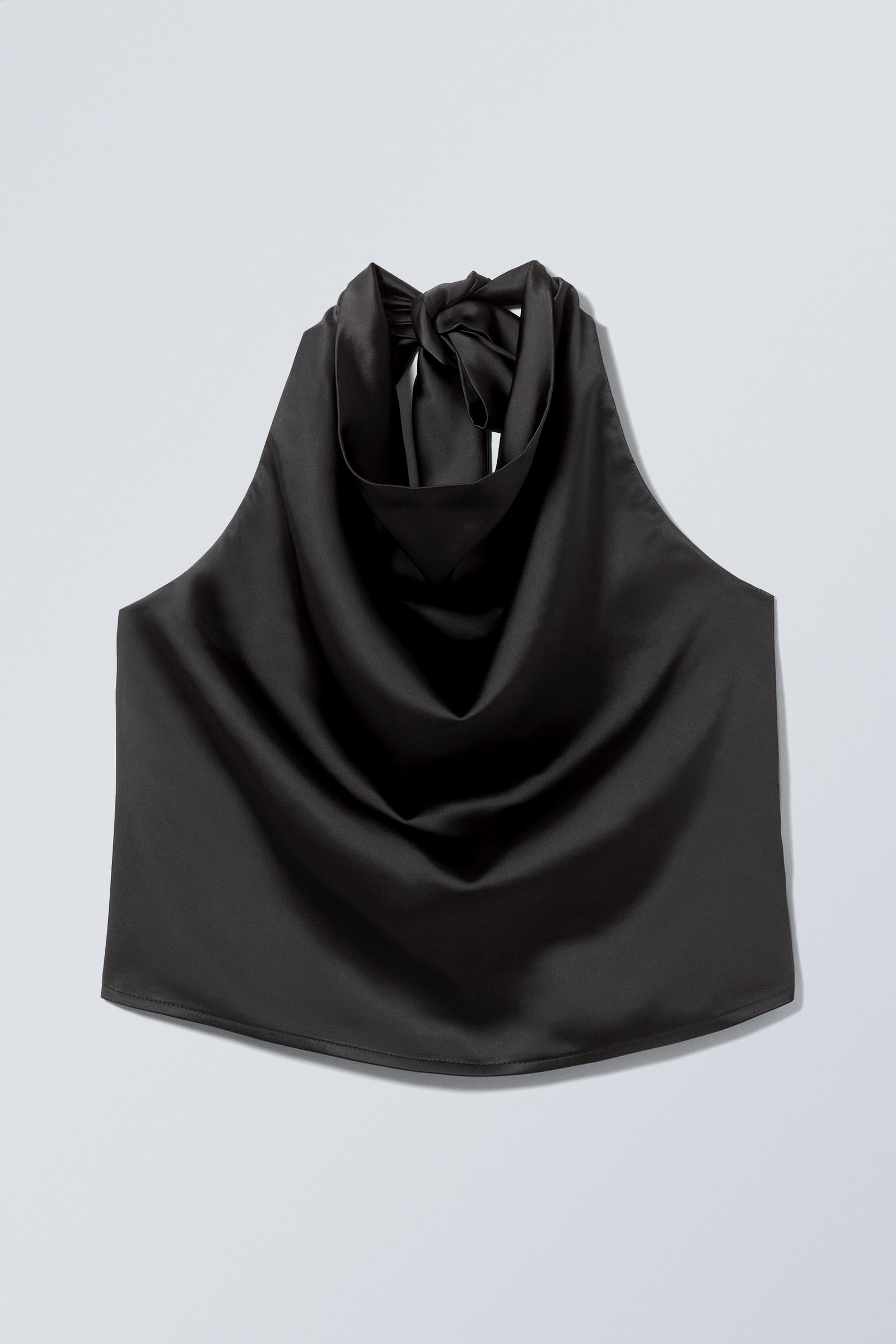 black silk halter top