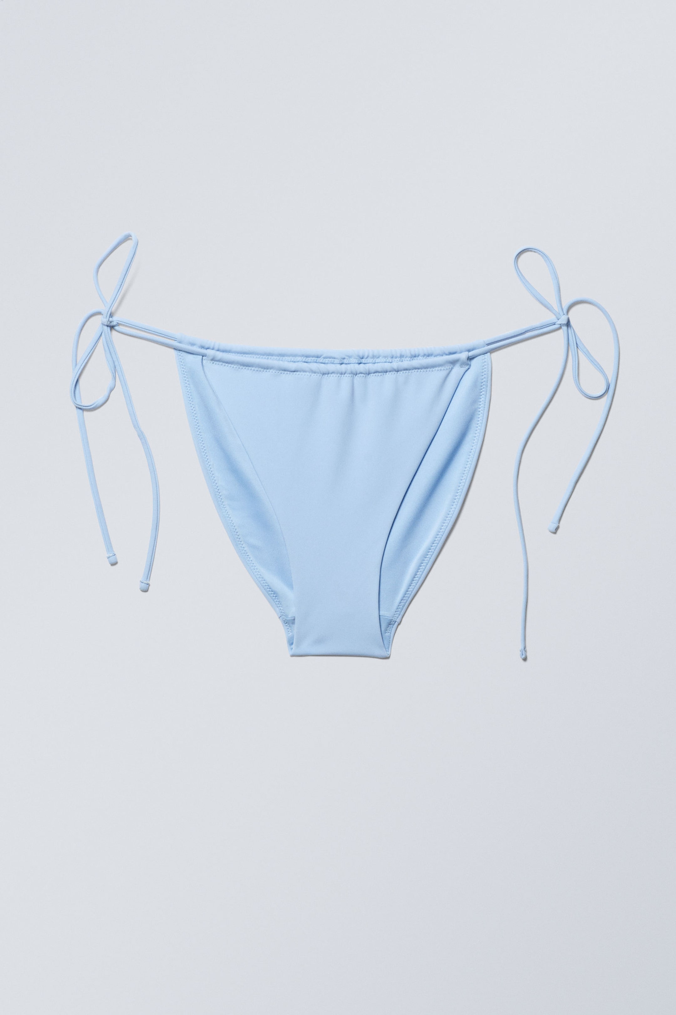 Light Blue - Strappy Tie Bikini Bottoms - 0