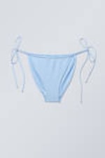 Light Blue - Strappy Tie Bikini Bottoms - 0