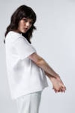 White - Relaxed Boxy Cotton T-shirt - 3