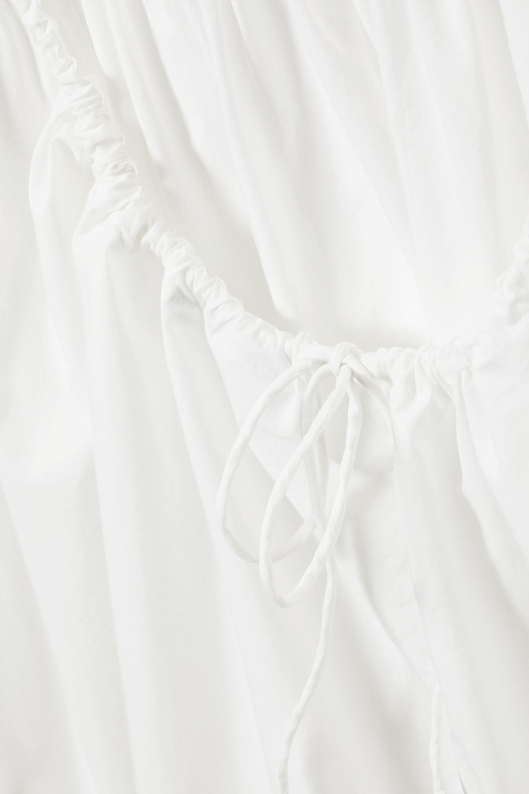 White - Mini Poplin Strap Dress - 2