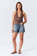 Spinel Blue - Eya Denim Shorts - 0
