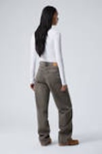 Clay Grey - Grey - Rail Mid Rise Loose Wide Leg Jeans - 4