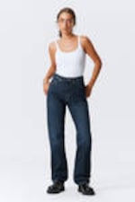 #4C5164 - Rowe Super High Waisted Regular Straight Leg Jeans