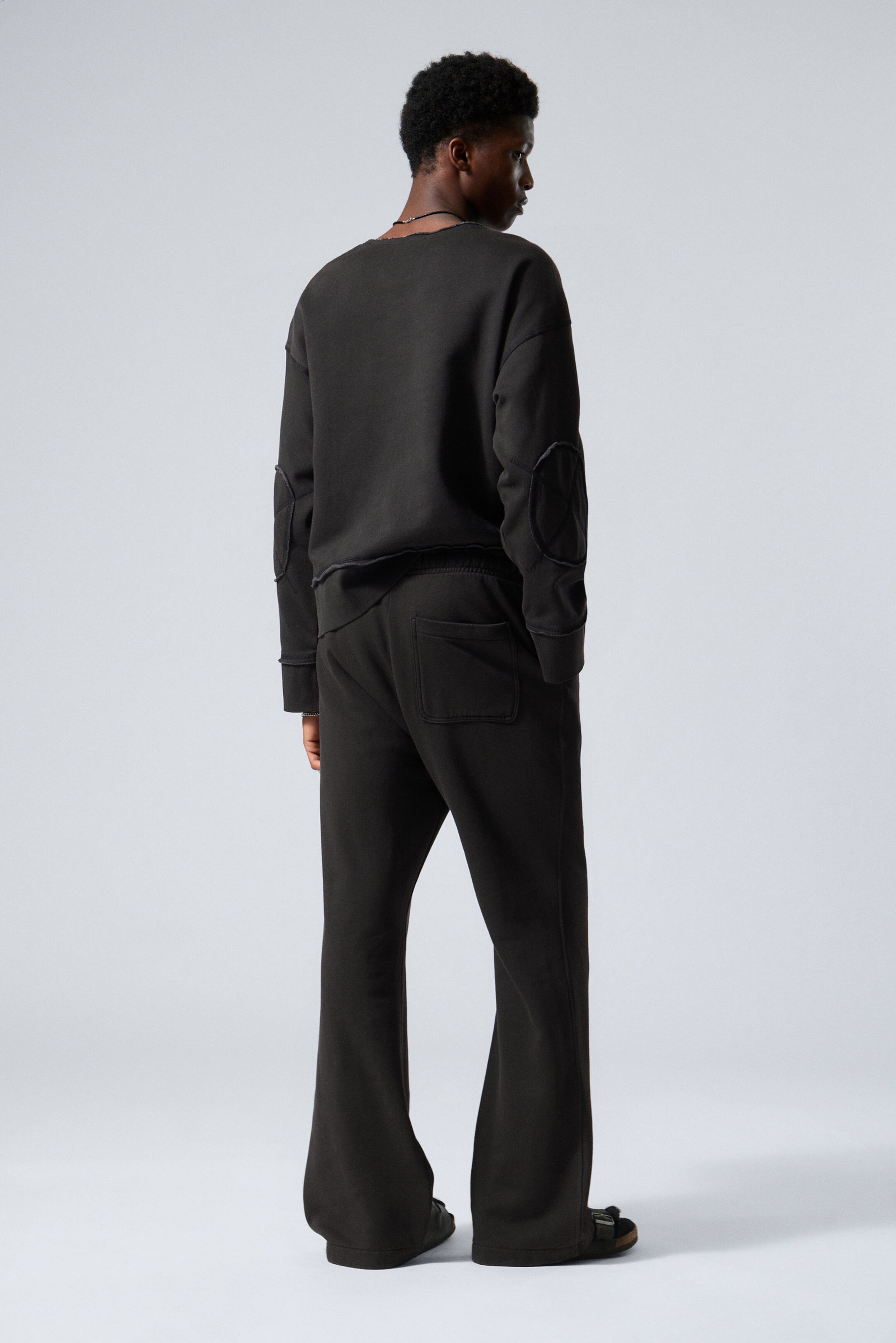 flared sweatpants Black Weekday DK