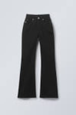 Black Rinse - Schwarz - Glow Curve High Waisted Regular Flared Leg Jeans - 2