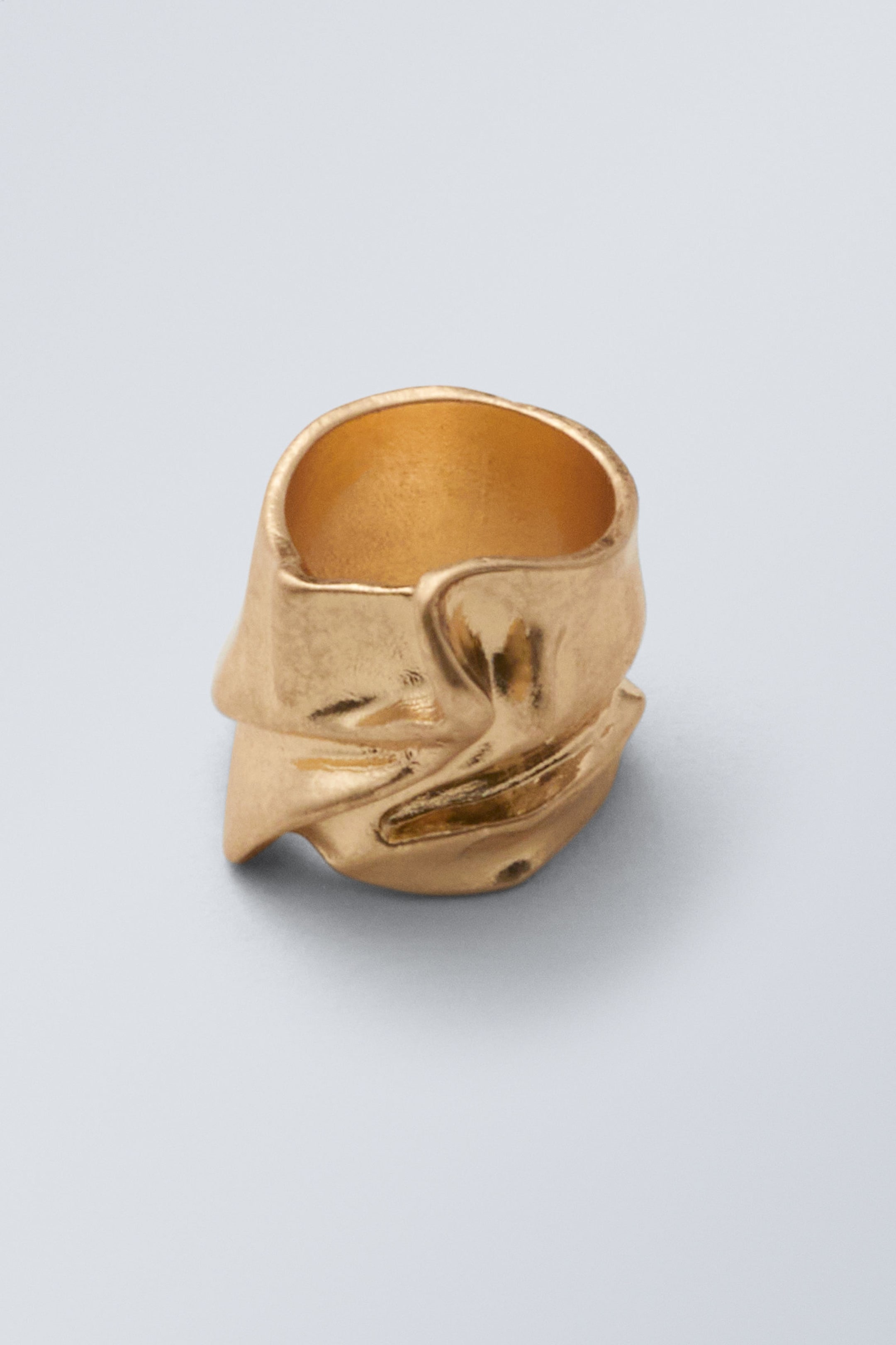 Gold - Ring Ivy in Knitteroptik - 0