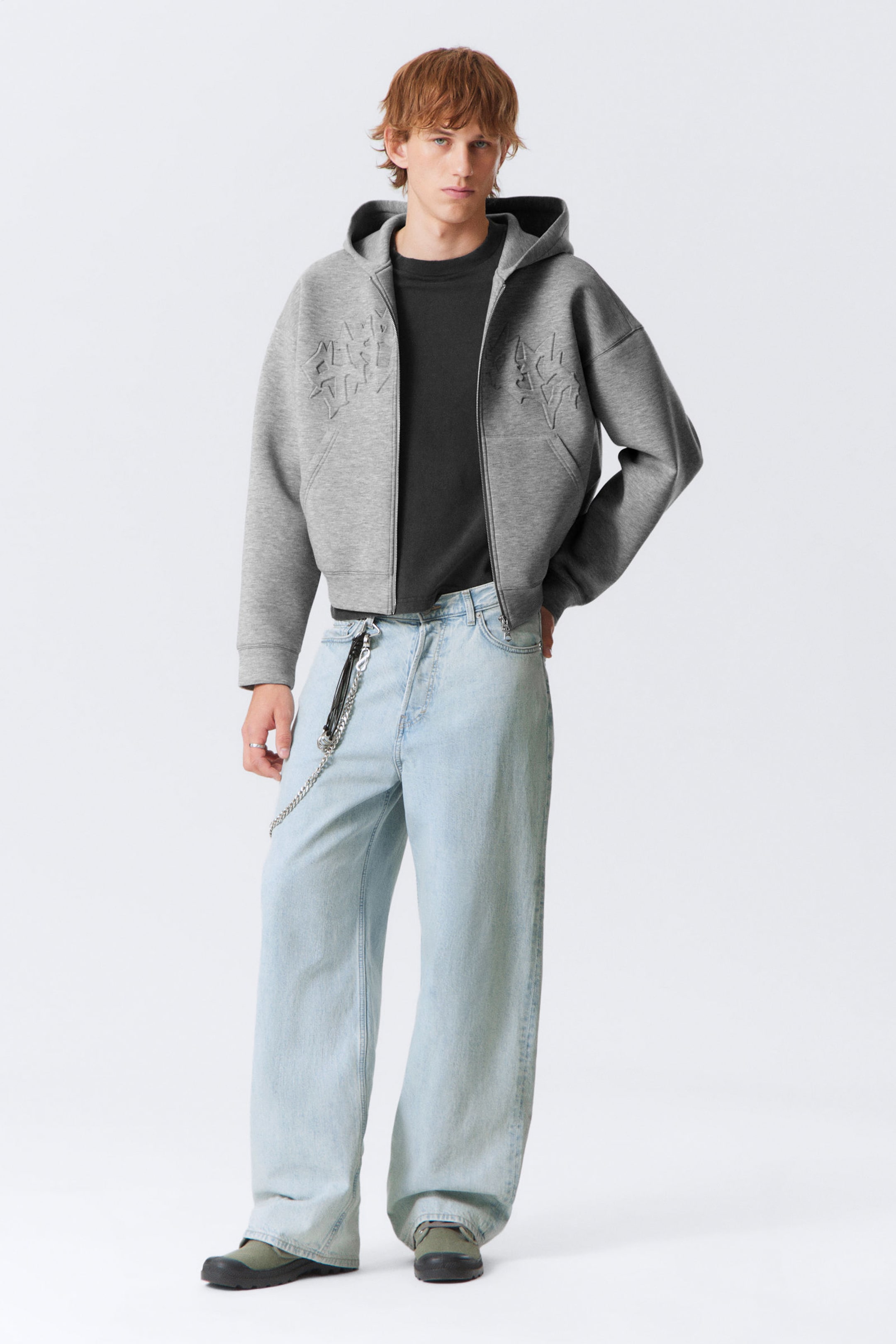 #A5A5A5 - Simon - Dicker grafischer Zip-Hoodie - 2