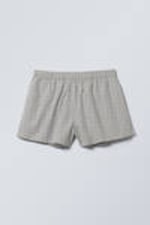 Lichtgrijs geruit - Relaxed katoenen boxershort - 0