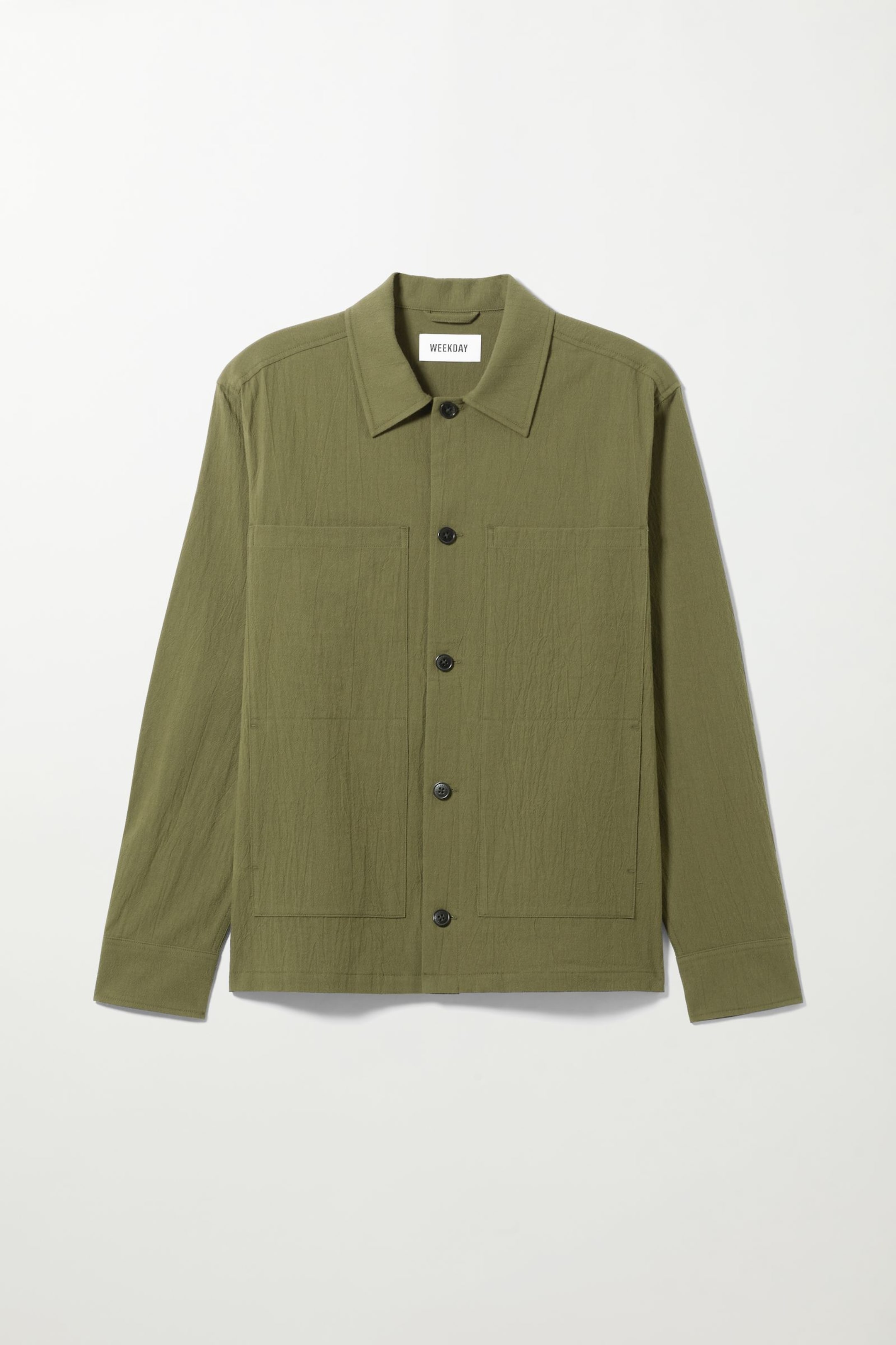 Khaki Green - Roland Structured Overshirt - 0