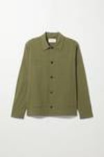 Khaki Green - Roland Structured Overshirt - 0