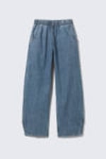 90s Blue - Medium Blue - Astro Baggy Denim Joggers - 4