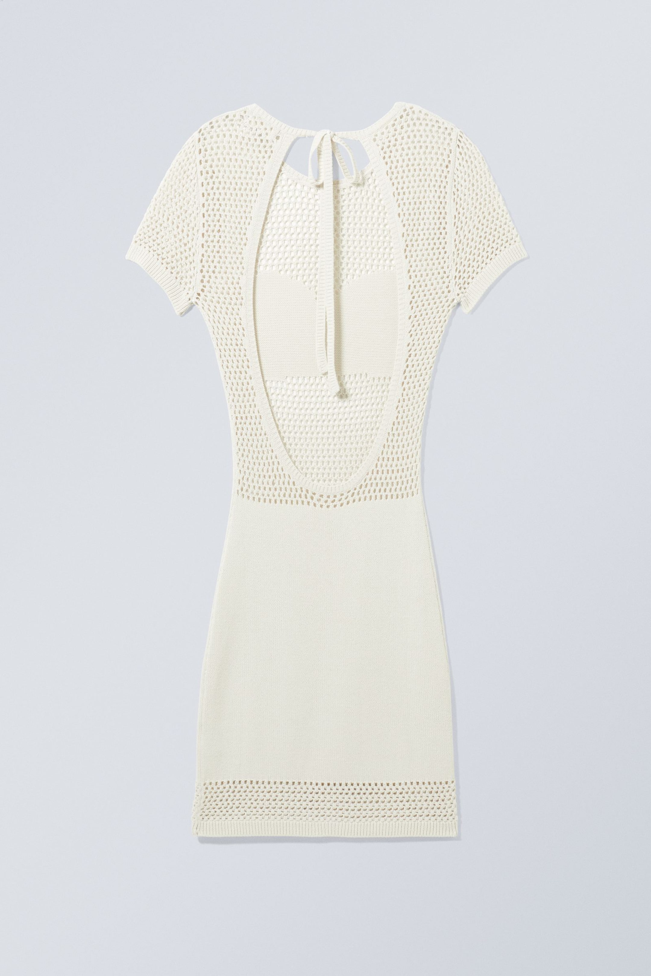 Off-white - Mixed Knitted Crochet Dress - 1