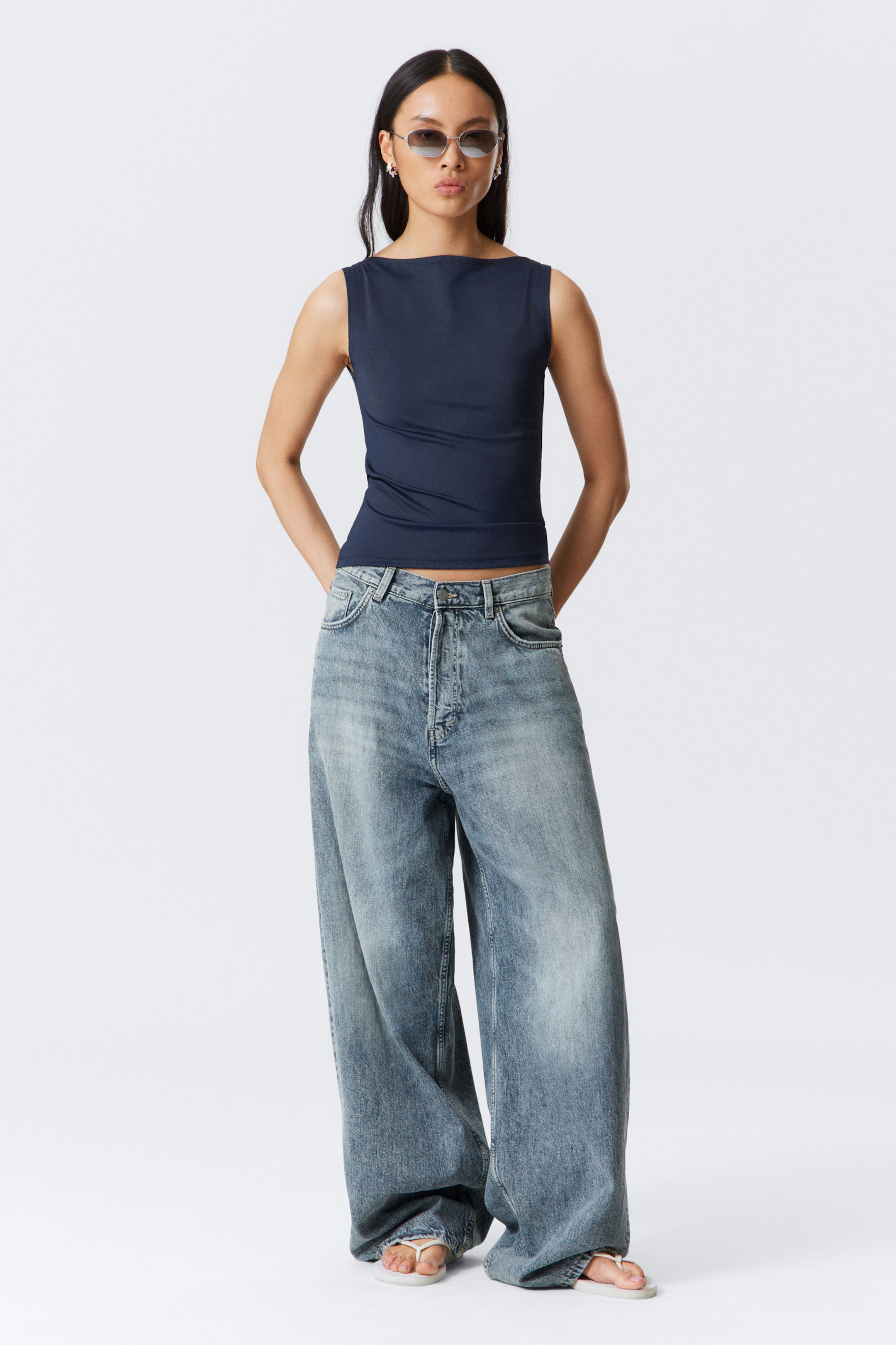 arrow low rise regular straight leg jeans - Jackpot Blue