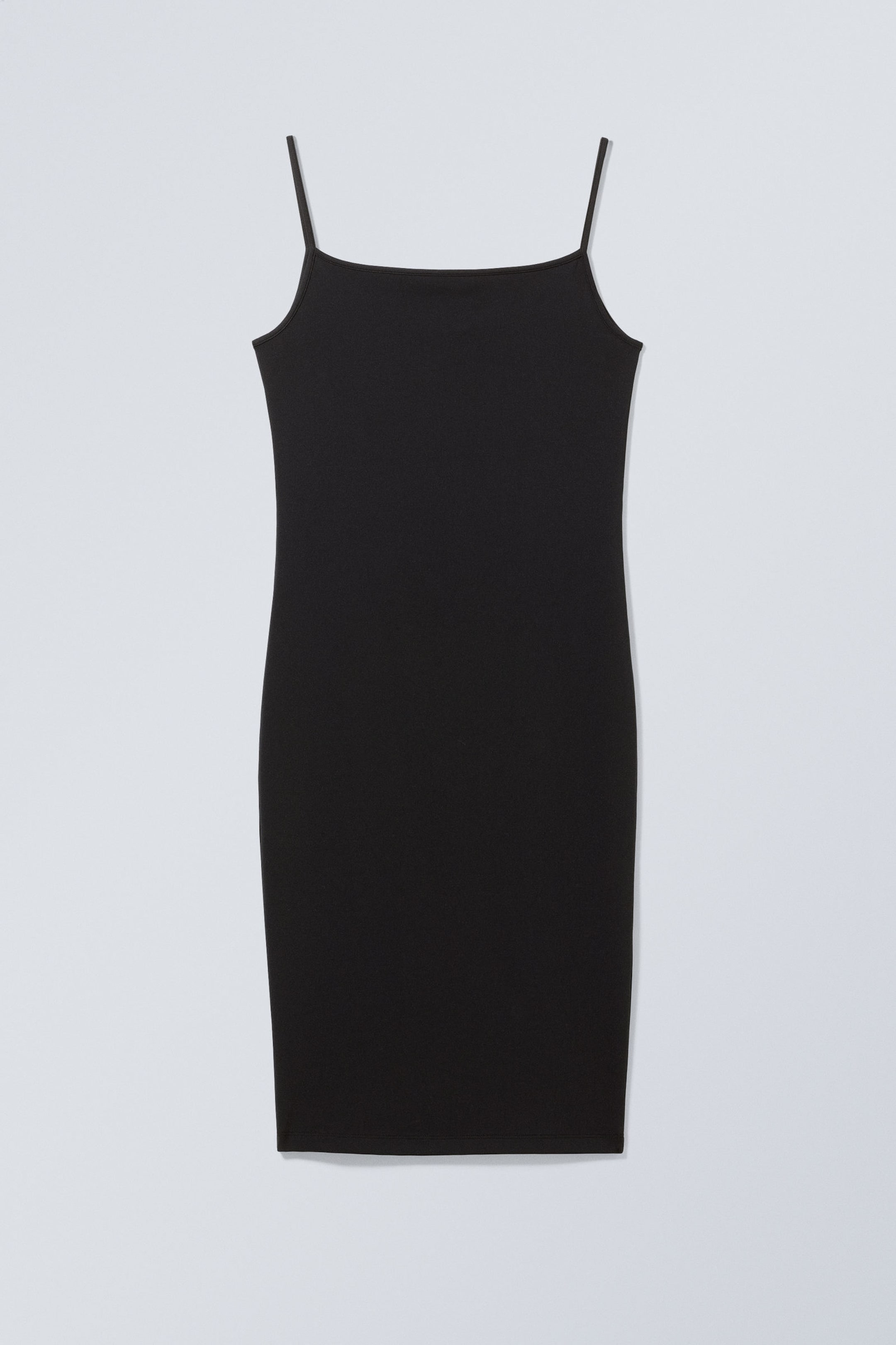 Black - Strap Knee Dress - 0