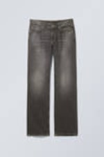 Mine Grey - Mellangrå - Arrow Low Waist Regular Straight Leg Jeans - 2