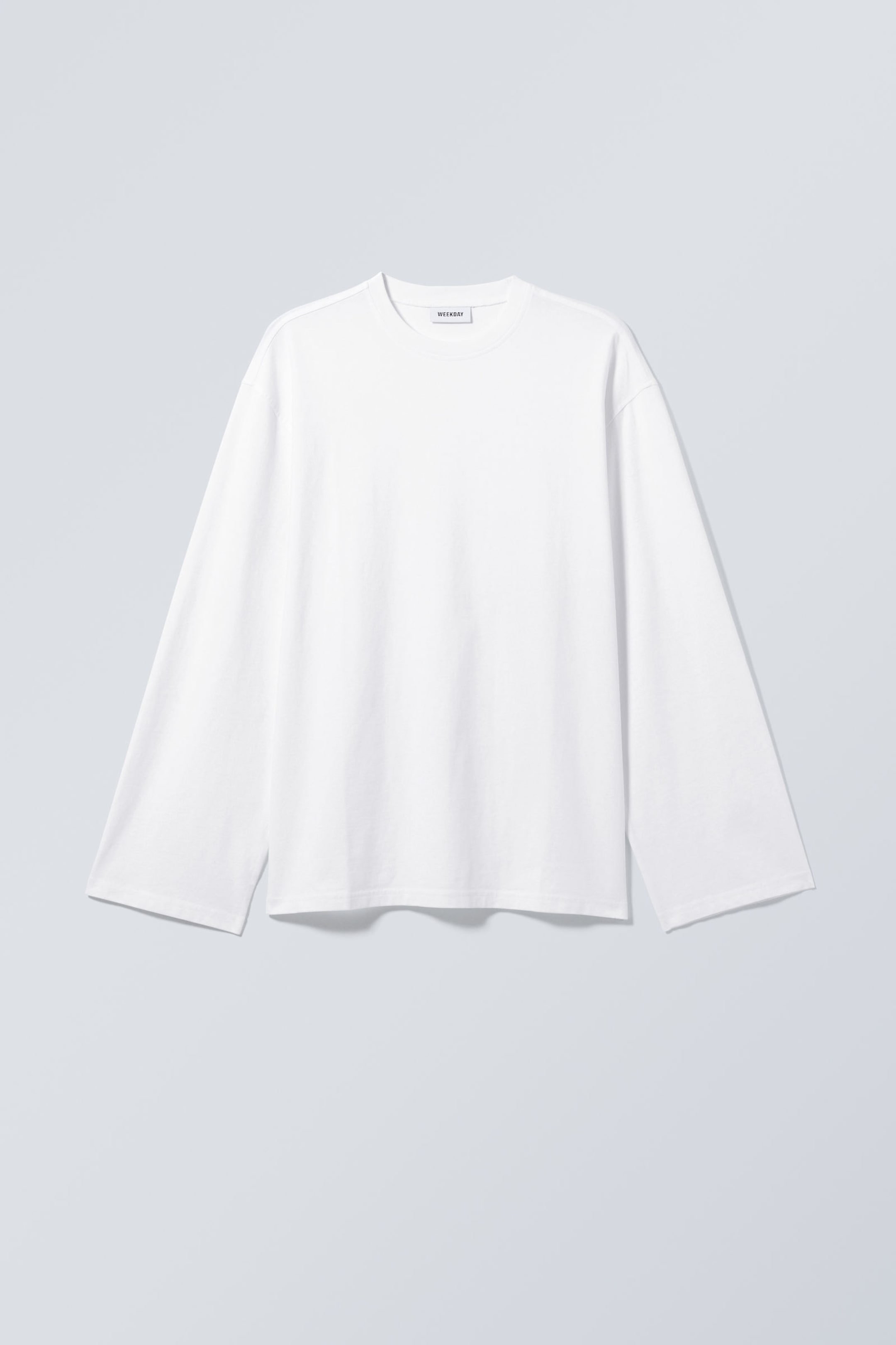 Weiß - Oversized-T-Shirt mit langen Ärmeln - 3