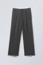 Dark Grey - Uno Loose Linen Suit Trouser - 2