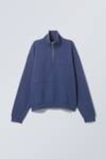 Dark Blue - Essence Half Zip Sweatshirt - 0