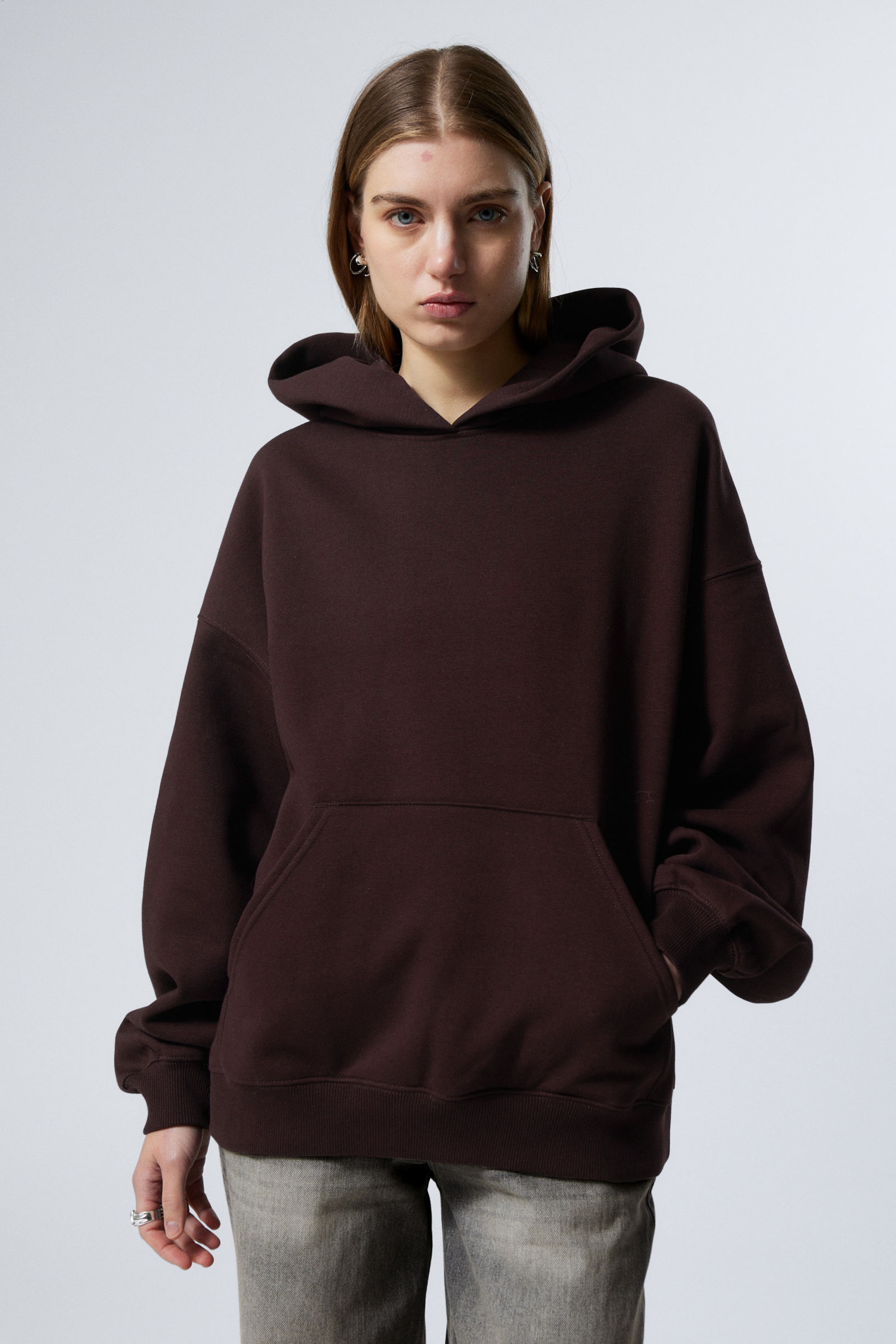 Burgundy - Oversized Heavyweight Hoodie - 0