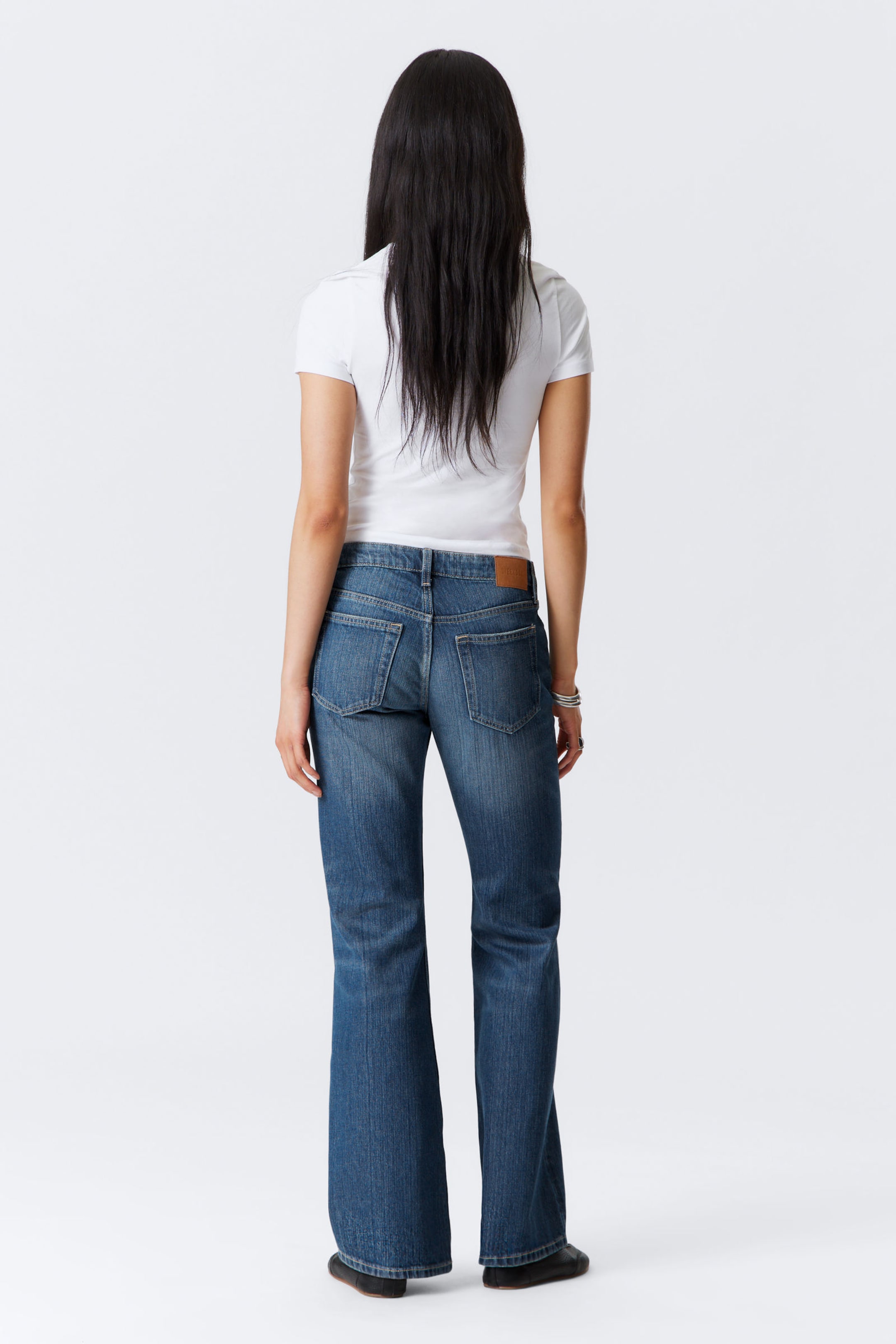 nova low rise slim bootcut leg jeans - Mine Blue - Medium nova low rise slim bootcut leg jeans - Mine Blue - Medium