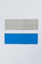 Grey/Blue - 2-pack Headbands - 0