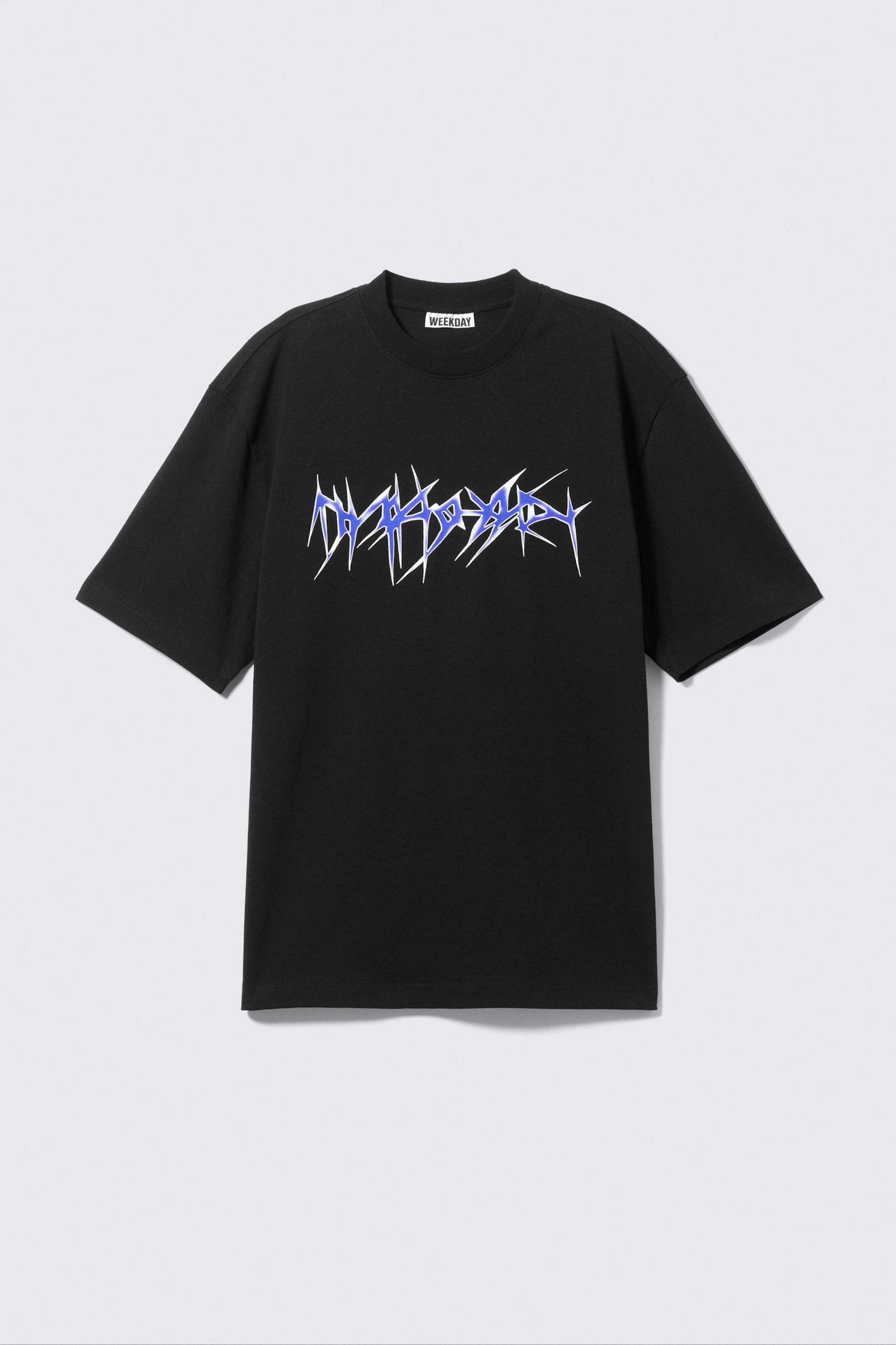 Black - Wired - Relaxed Graphic Printed T-shirt - 3
