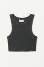 Off black - Smile Crop Tank Top - 0