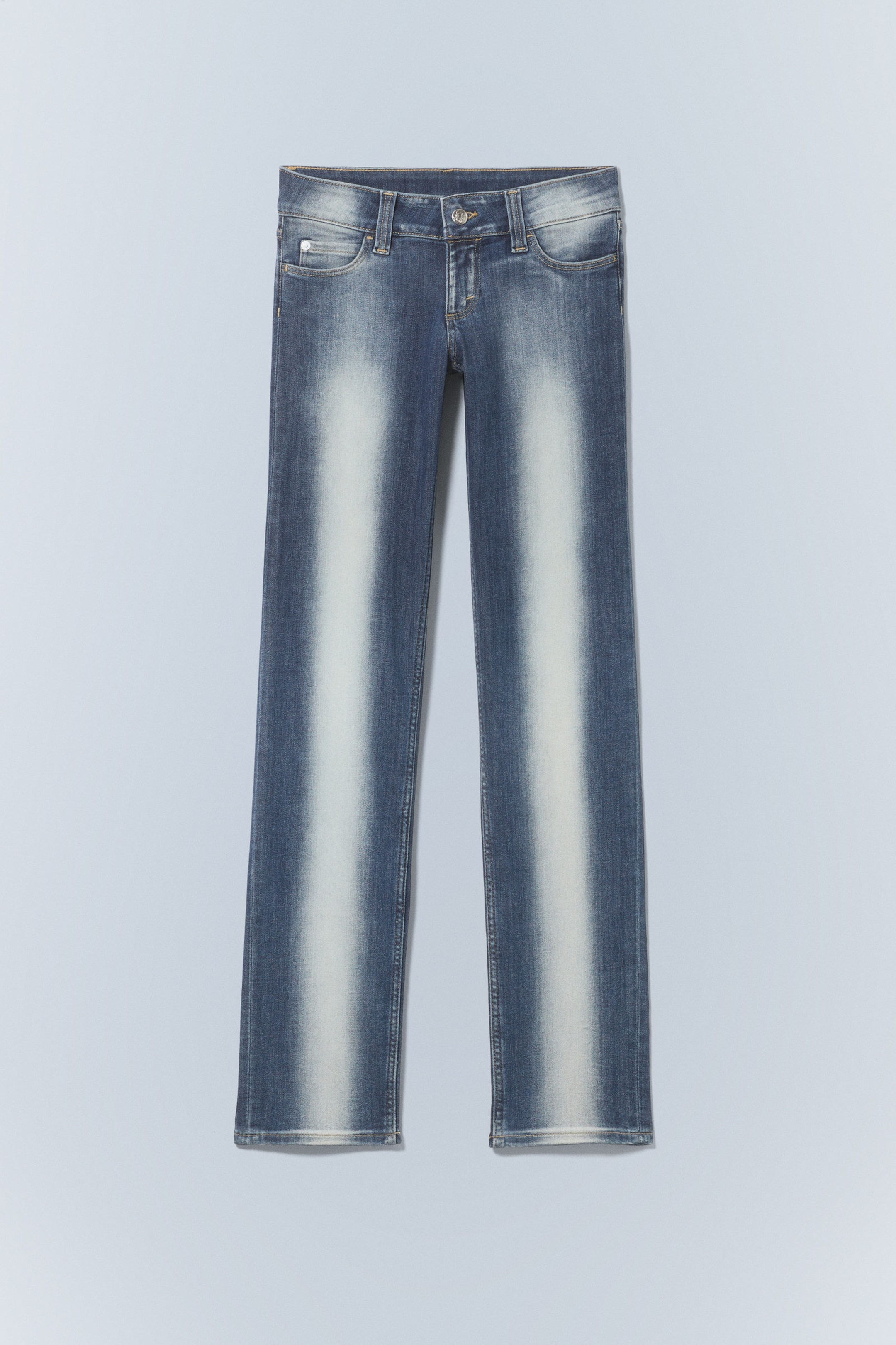 Sleezie Low Waist Skinny Straight Jeans