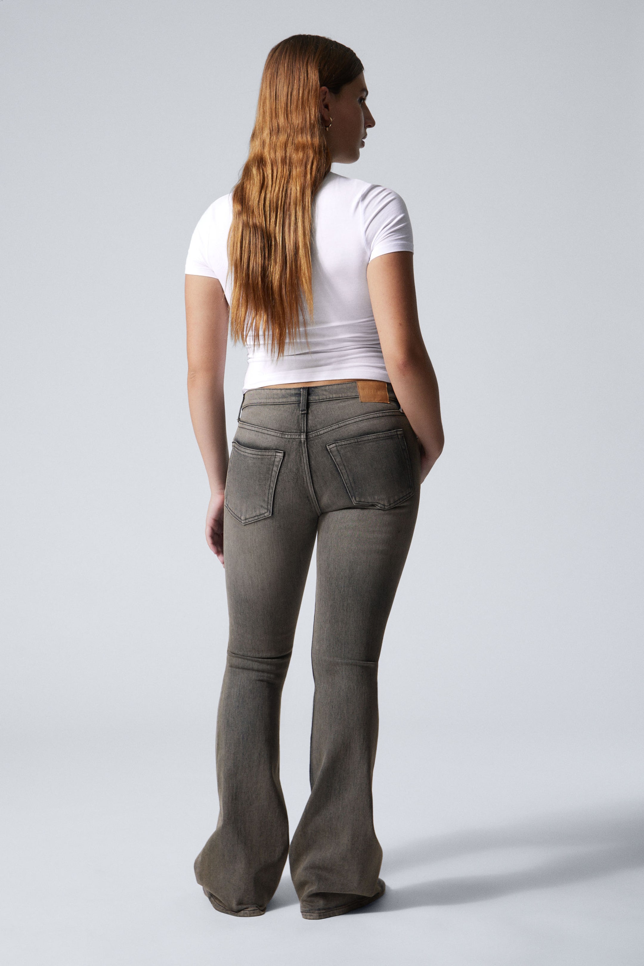 Blue Clay - Grey - Flame Low Rise Slim Flared Leg Jeans - 4