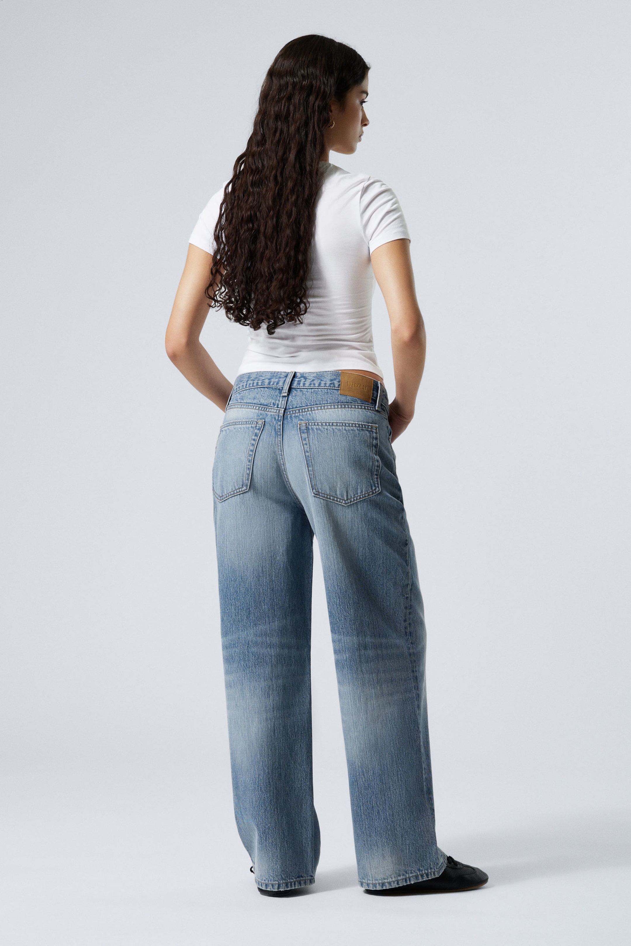 Blue Stream - Medium Blue - Dynasty Low Rise Loose Wide Leg Jeans - 4