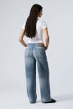 Blue Stream - Medium Blue - Dynasty Low Rise Loose Wide Leg Jeans - 4