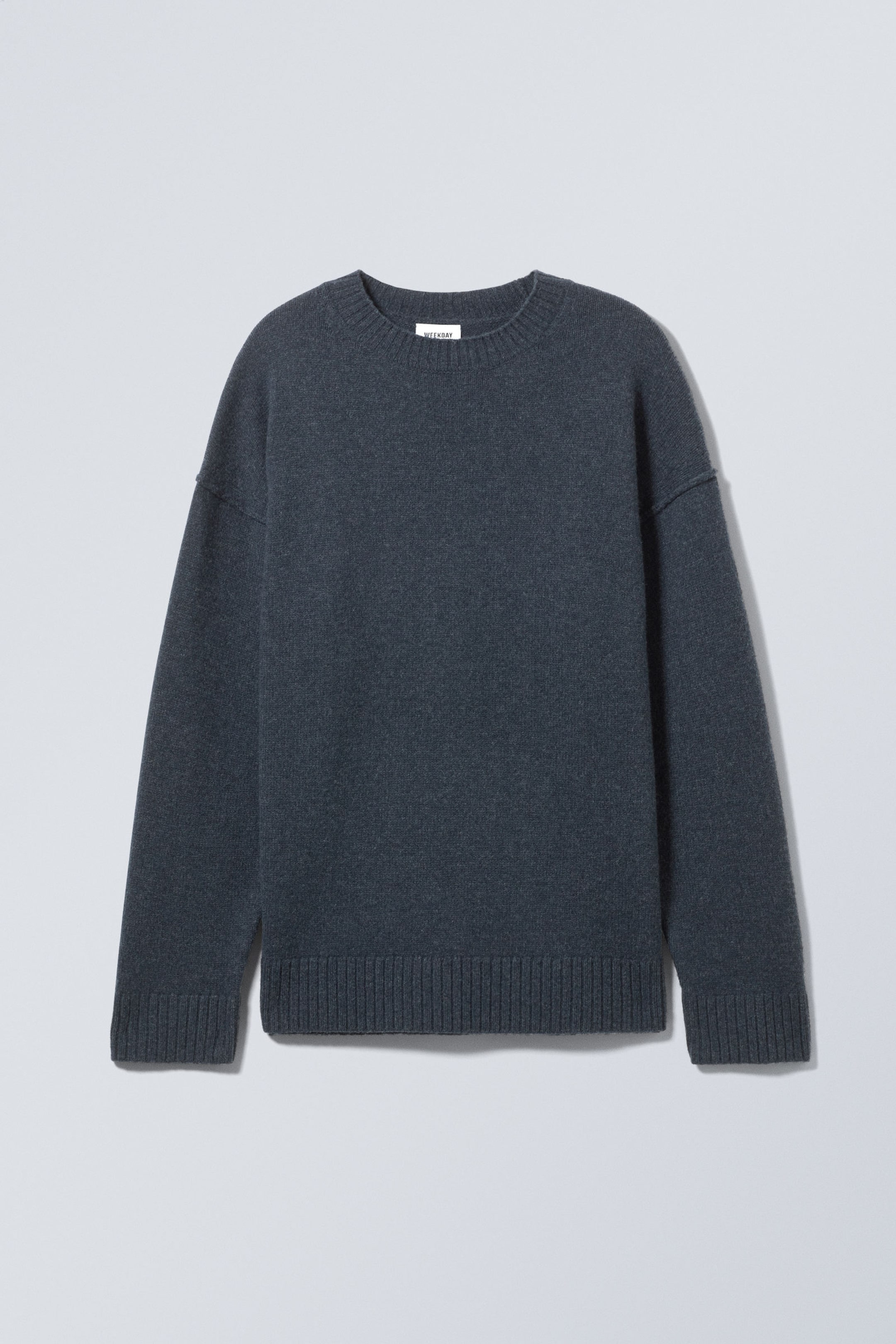 Navy - Eloise Oversized Wool Sweater - 0