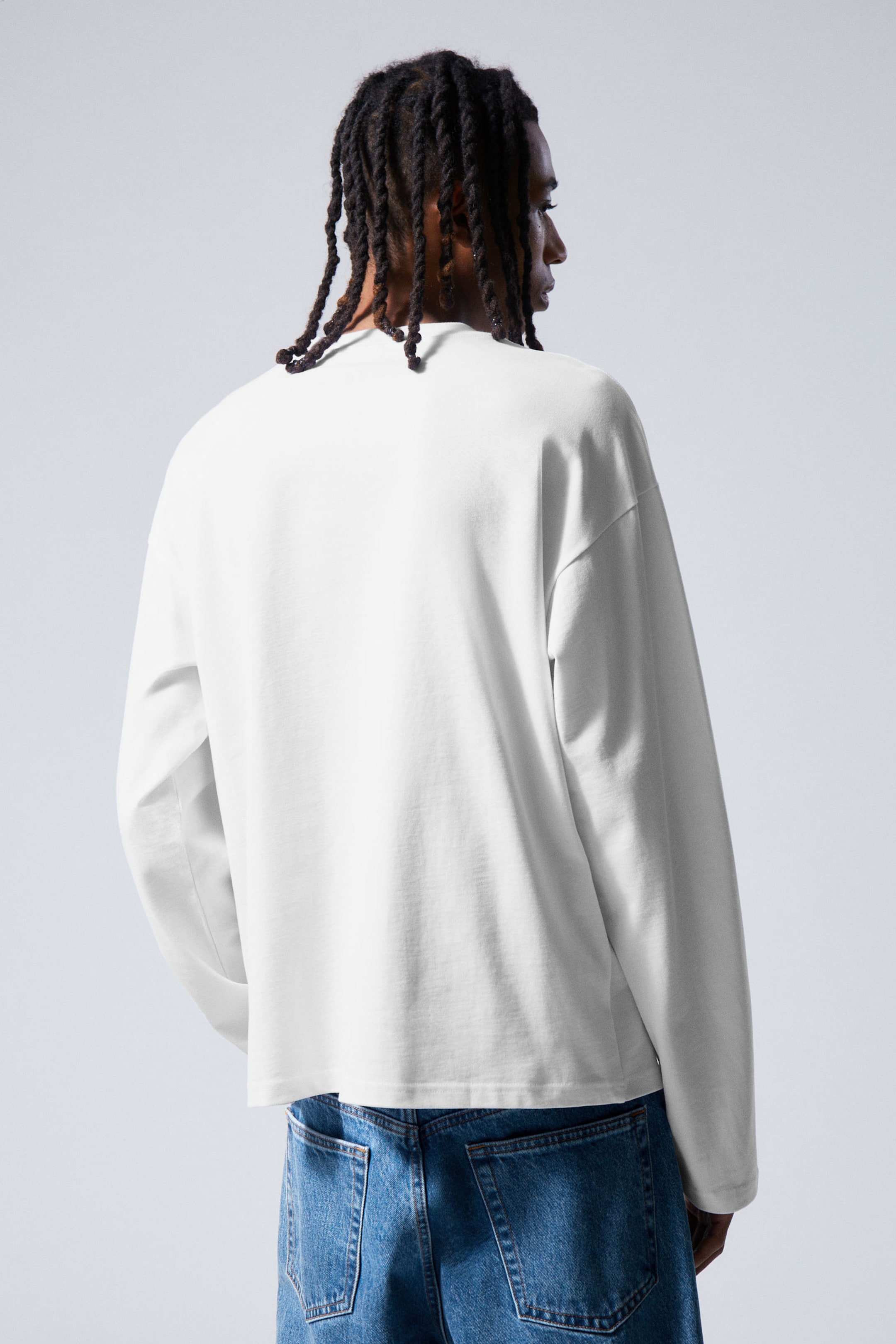 #FFFFFF - Tolles Longsleeve in Boxy-Passform - 2