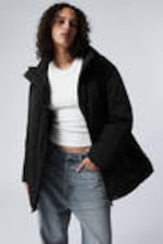 Schwarz - Oversized-Steppjacke Honey - 1