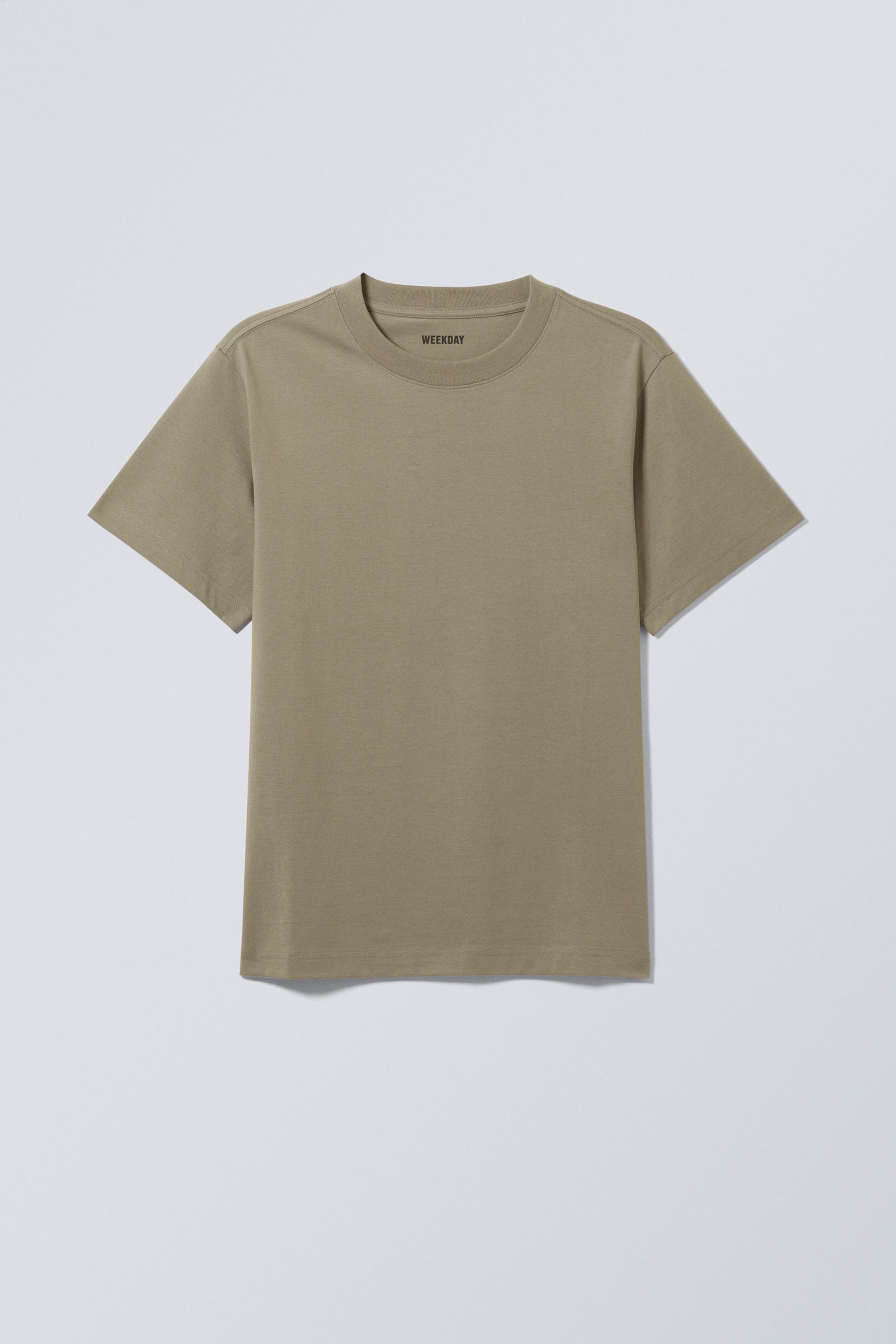 Khaki Green - Short Boxy Heavyweight T-shirt - 3