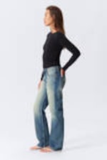 Jackpot Blue - Medium Blue - Arrow Low Rise Regular Straight Leg Jeans - 2