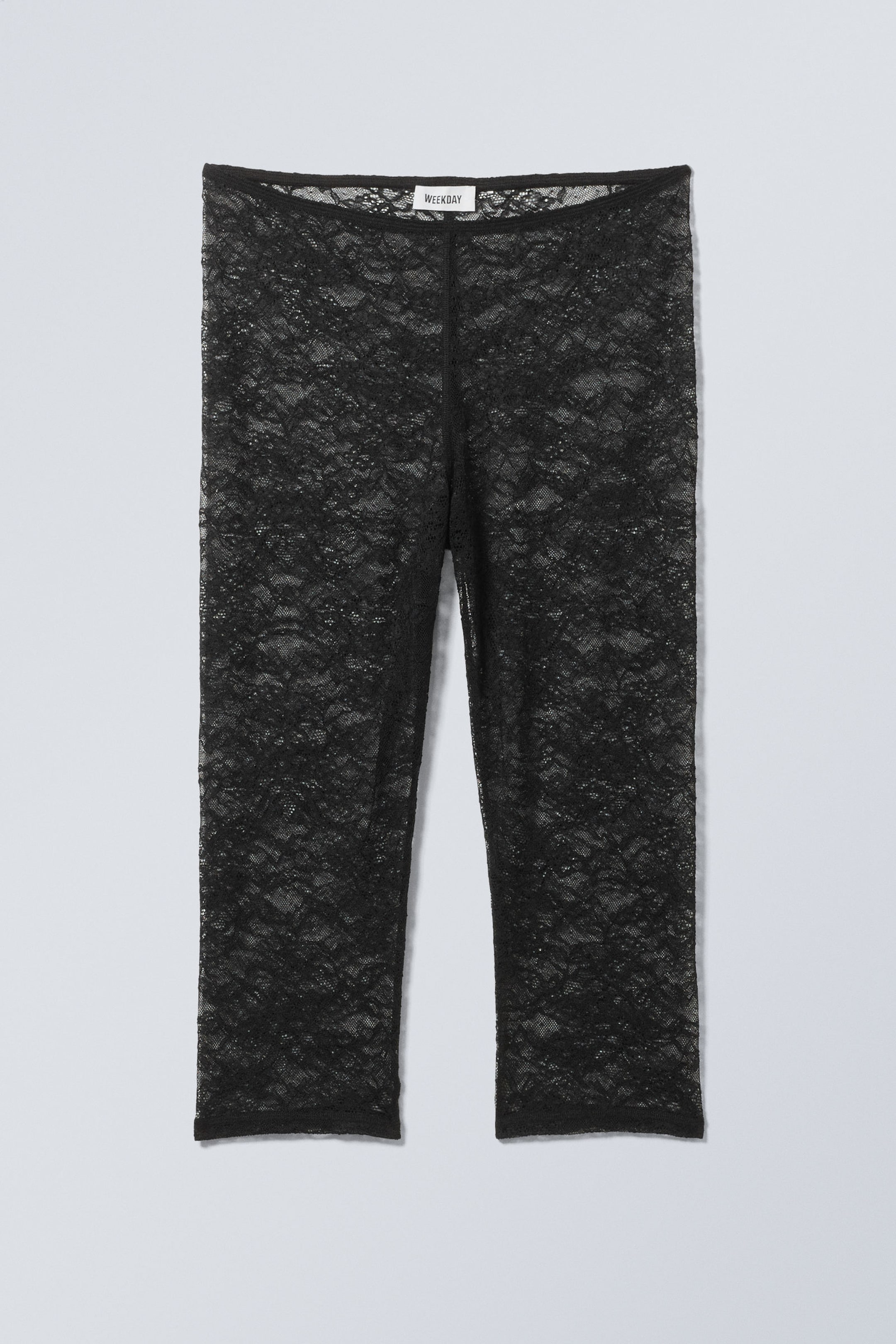 Black - Lace Capri Trousers - 0