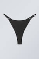 Black - Tori Piercing Tanga Thong - 0