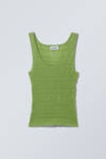 Poppy Green - Claire Knitted Tank Top - 0