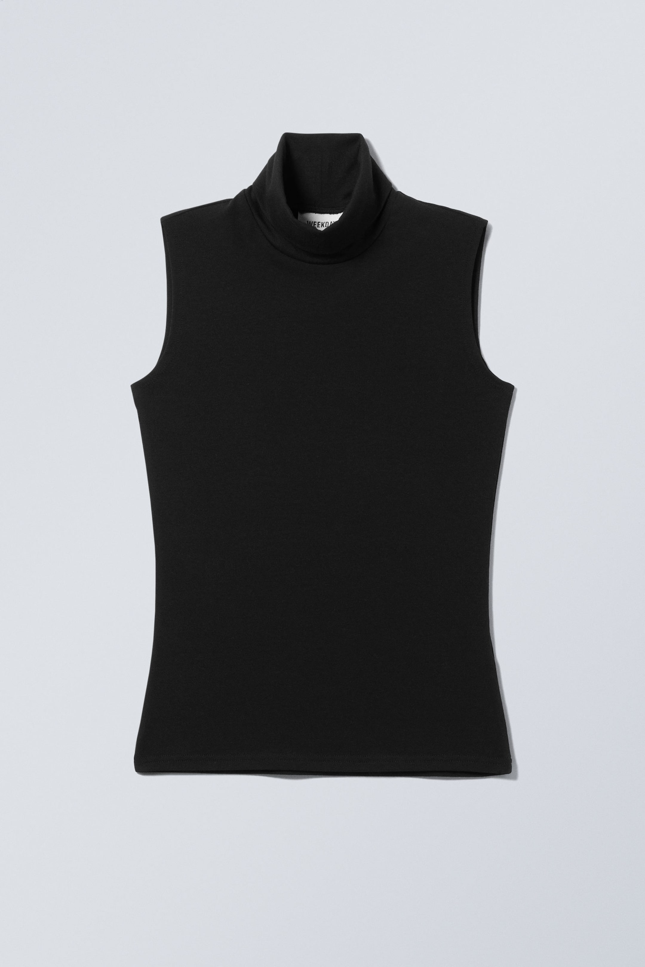 Black - Lykke Turtleneck Tank Top - 2