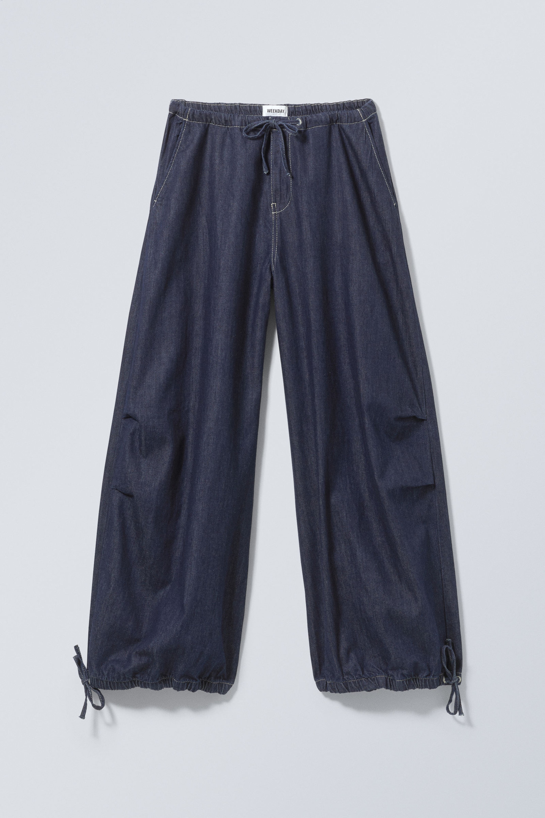 Blue Rinse - Luisa Denim Baggy Parachute Trousers - 0