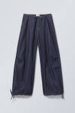 Blue Rinse - Luisa Denim Baggy Parachute Trousers - 0