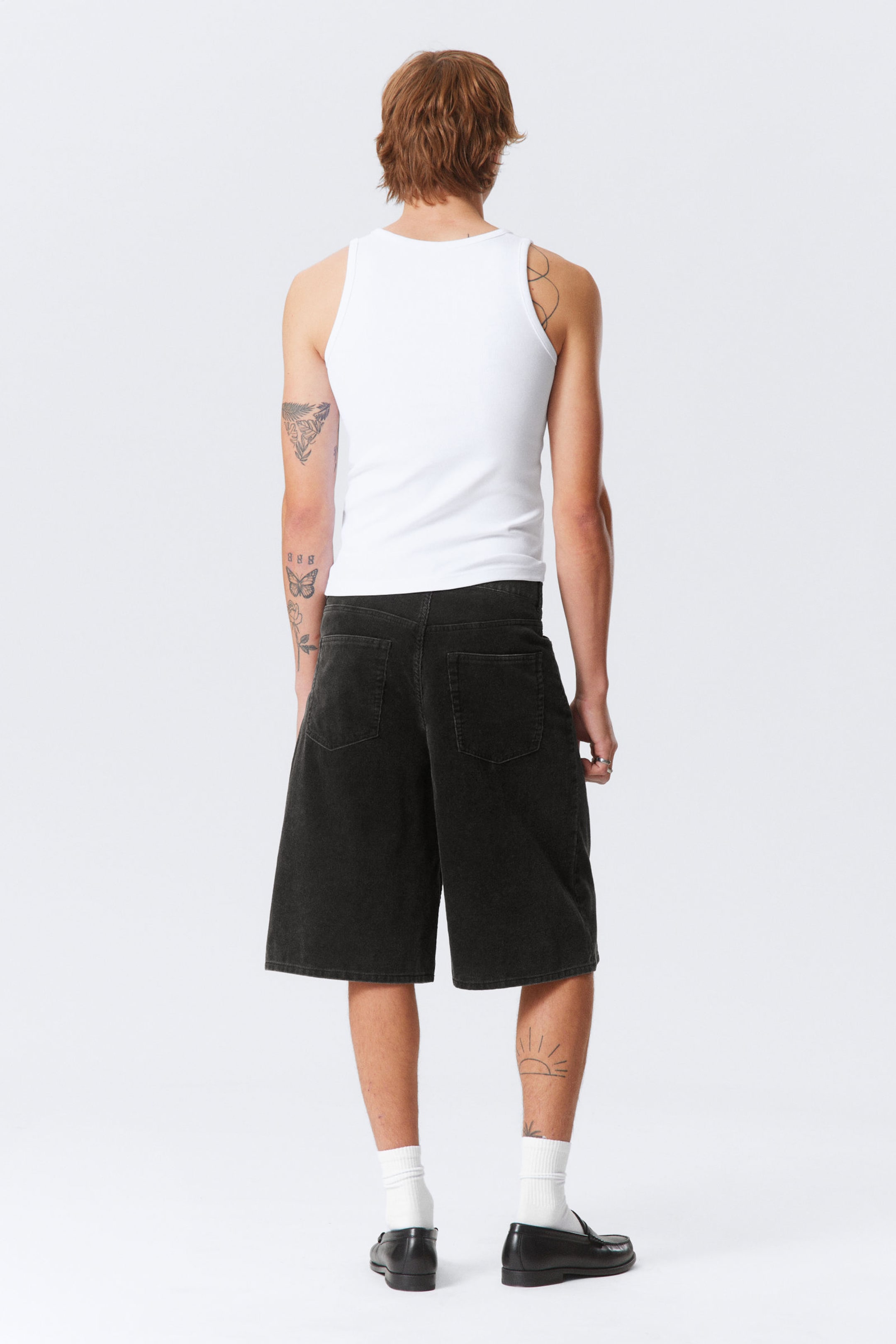 Black - Astro Loose Baggy Corduroy Shorts - 6