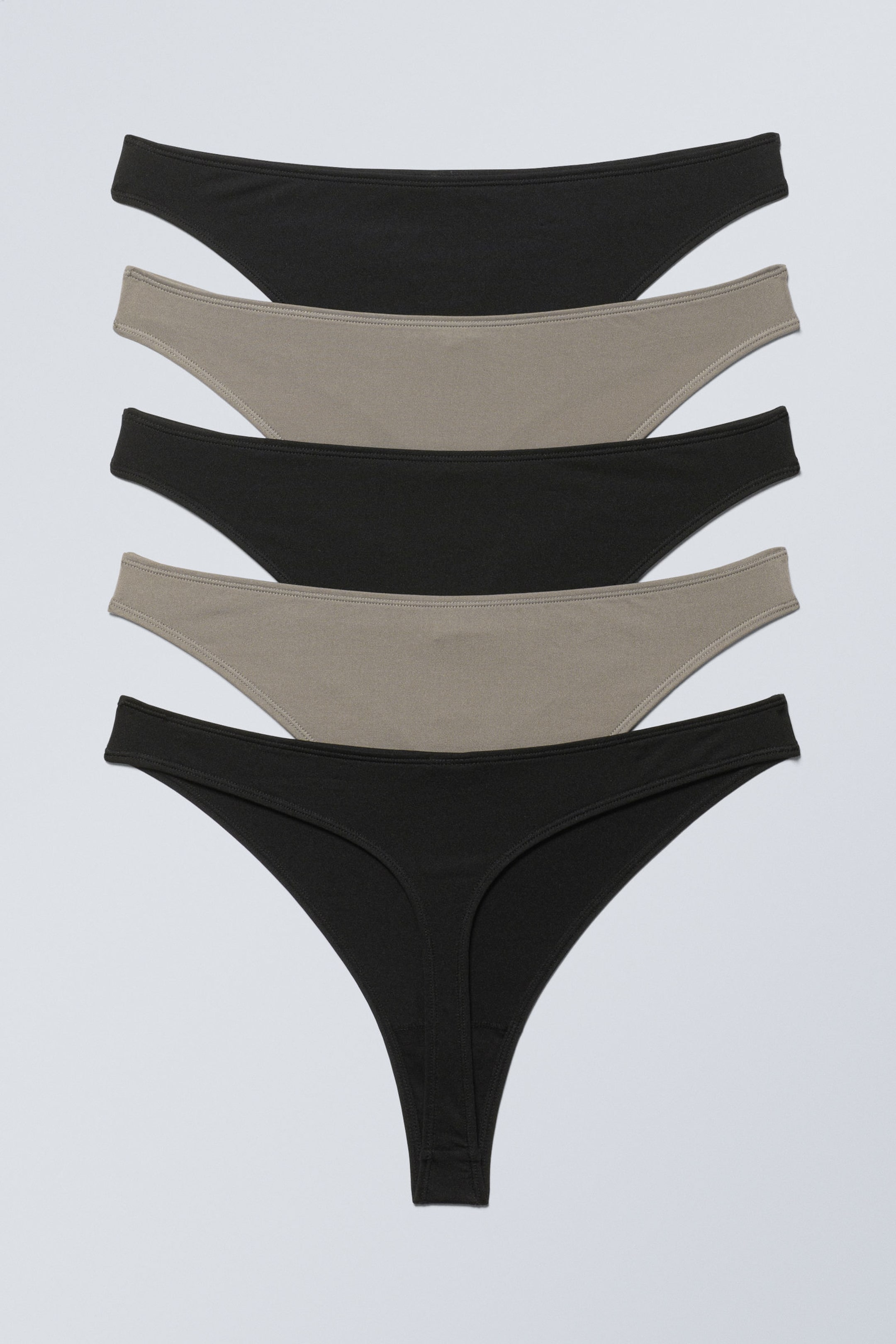 Black Beige Mix - 5-pack Soul thong - 1